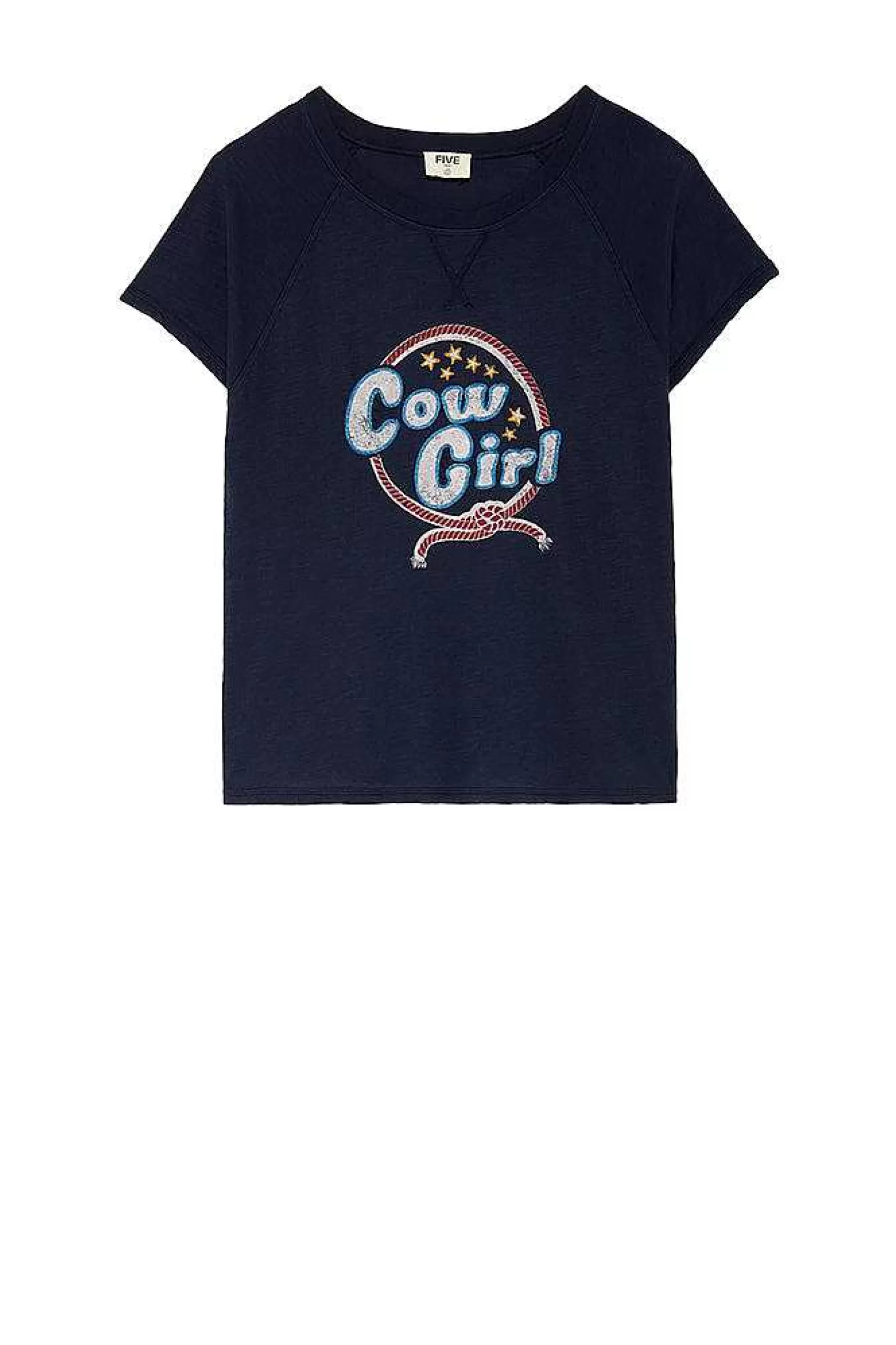 Femmes Five Jeans Tee-Shirt Cow Girl