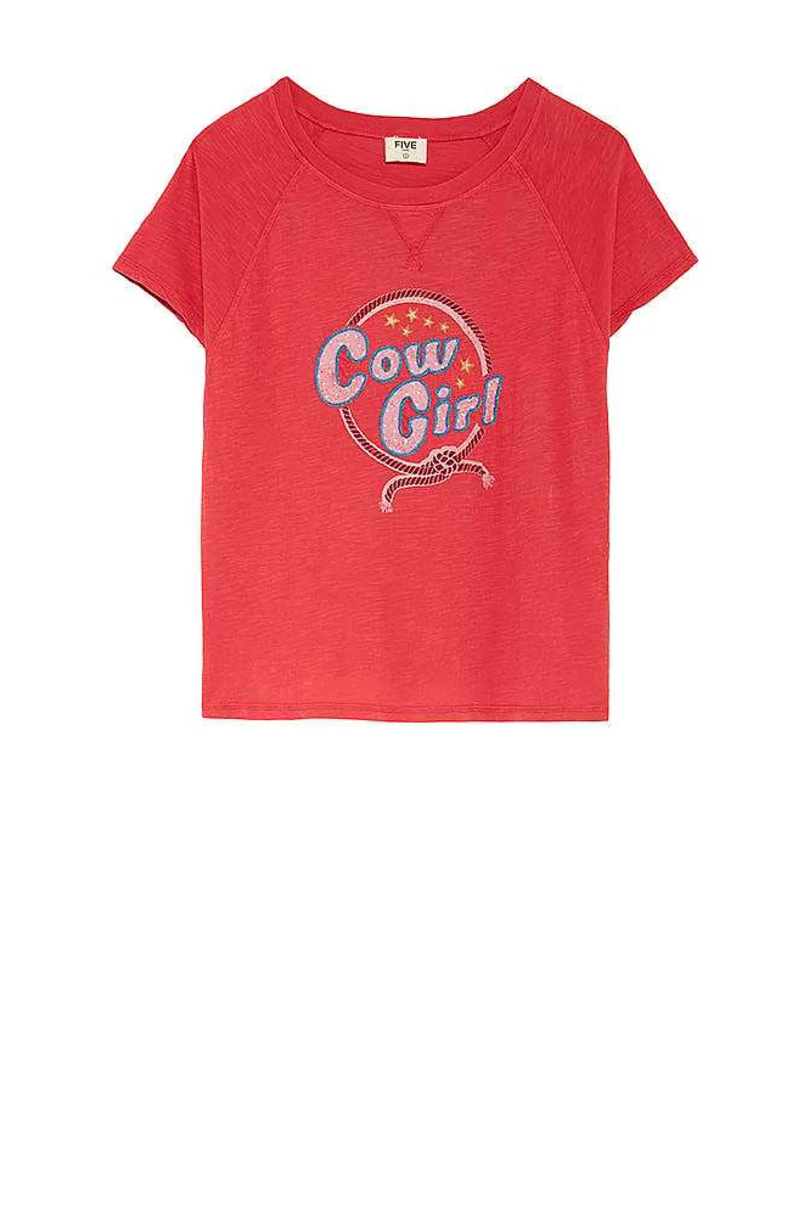 Femmes Five Jeans Tee-Shirt Cow Girl